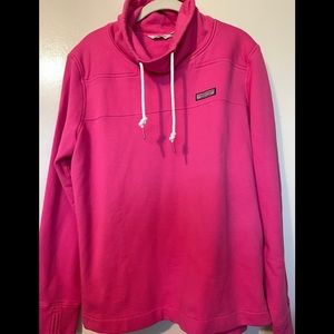 Vineyard Vines pink cowl neck pullover